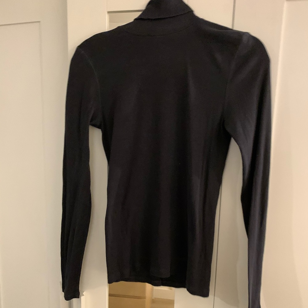 Everlane pima micro rib turtleneck black